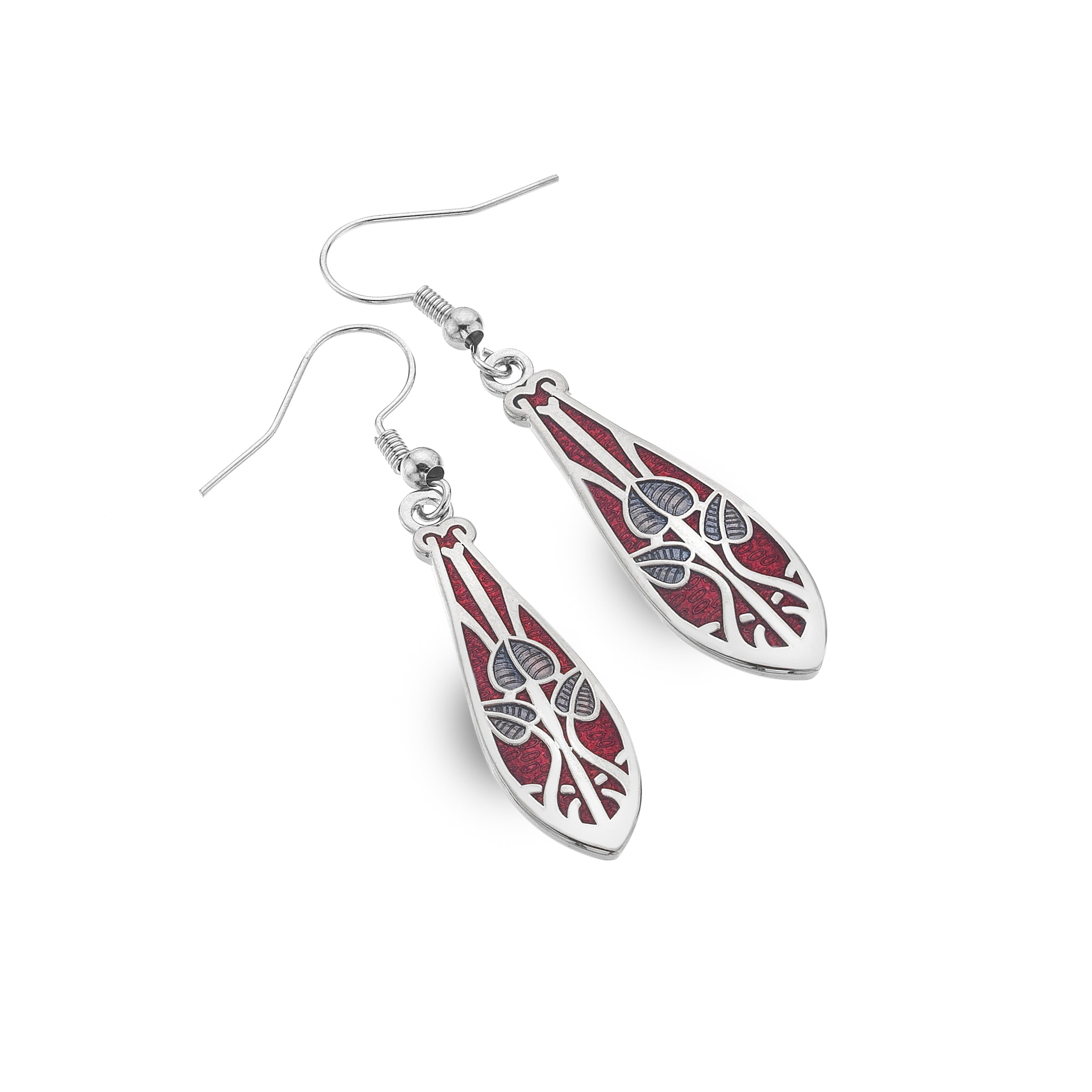 Red Mackintosh Spring Leaves Earrings